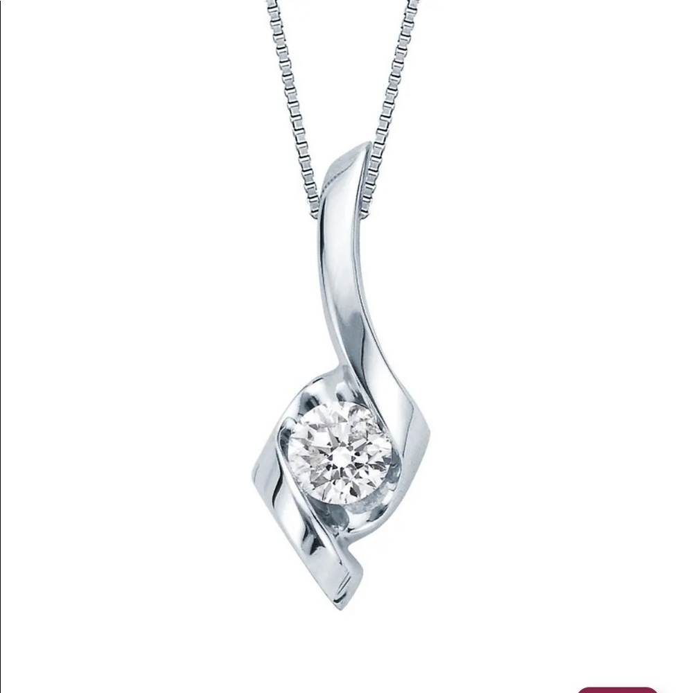 1/4 ct. tw. Diamond pendant in 14k white gold (Sirena Collection)